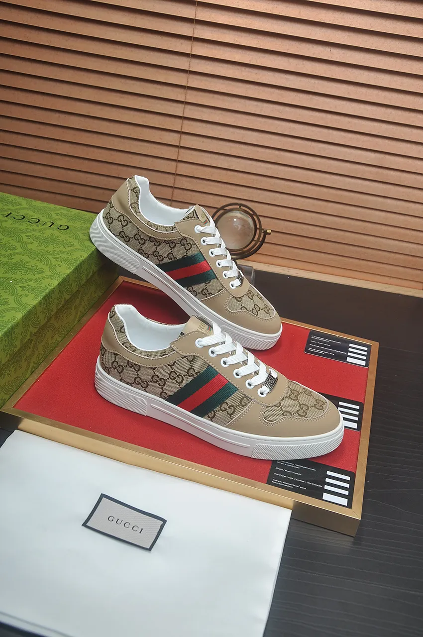 Men's men's shoes💰440💶[GUCCI] official website 1:1 men's sports shoes are now on the market. They are made of original fabric + water-dyed sheepskin lining, plus the official website original 1:1 comfortable outsole. Fashionable and versatile, super comfortable and breathable. Standard shoe size 38/45 (custom-made size 45 is non-refundable)